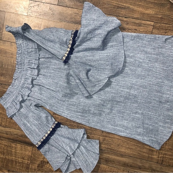 Off-Shoulder Misa Los Angeles Vanessa boho dress resort embroidered revolve $200 - Picture 6 of 7